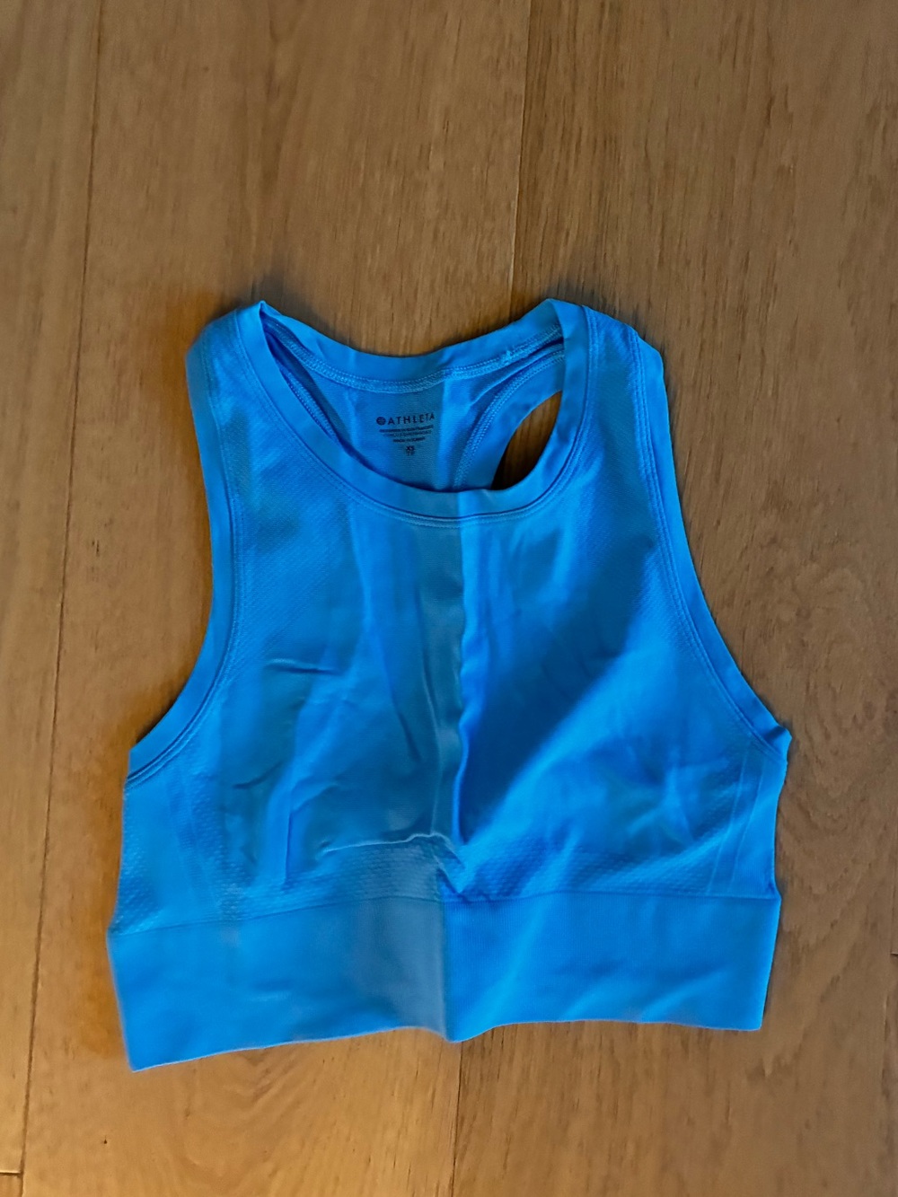 Athleta Bright Blue Cropped Sports top